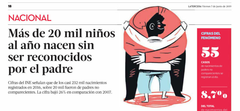 Más de 20 mil niños y niñas que nacen en Chile al año no son reconocidos por un padre (Impreso)